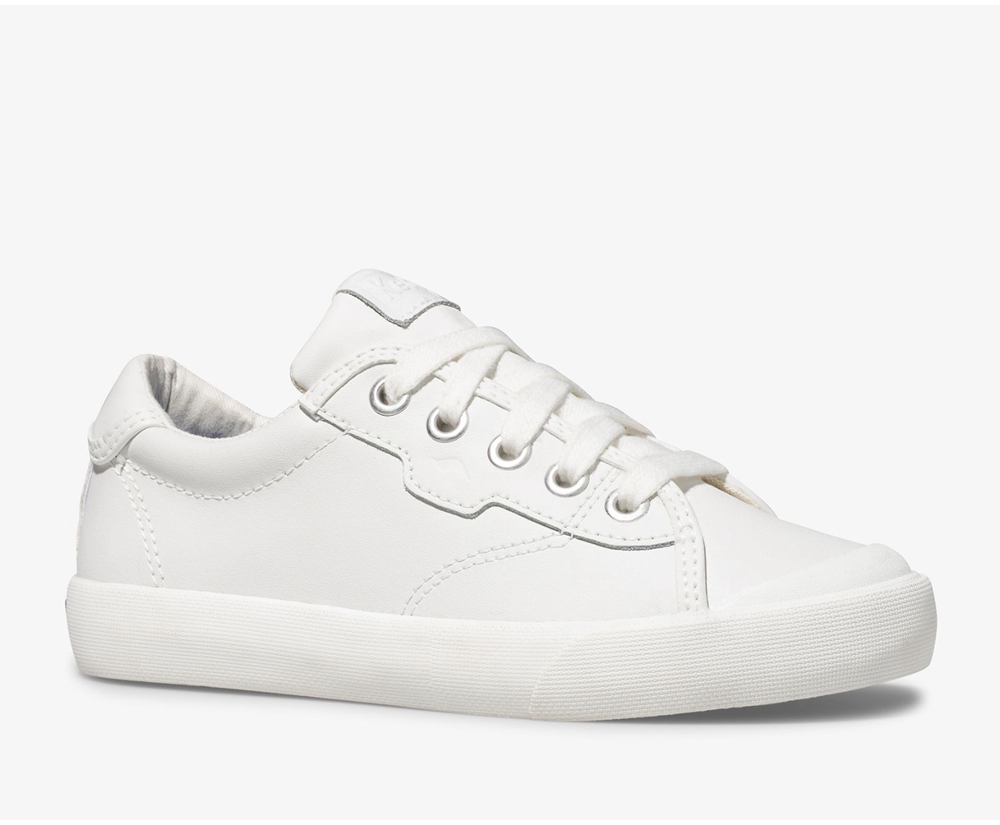 Keds Sneakers White - Crew Kick 75 Leather - Kids AYBIOD-827